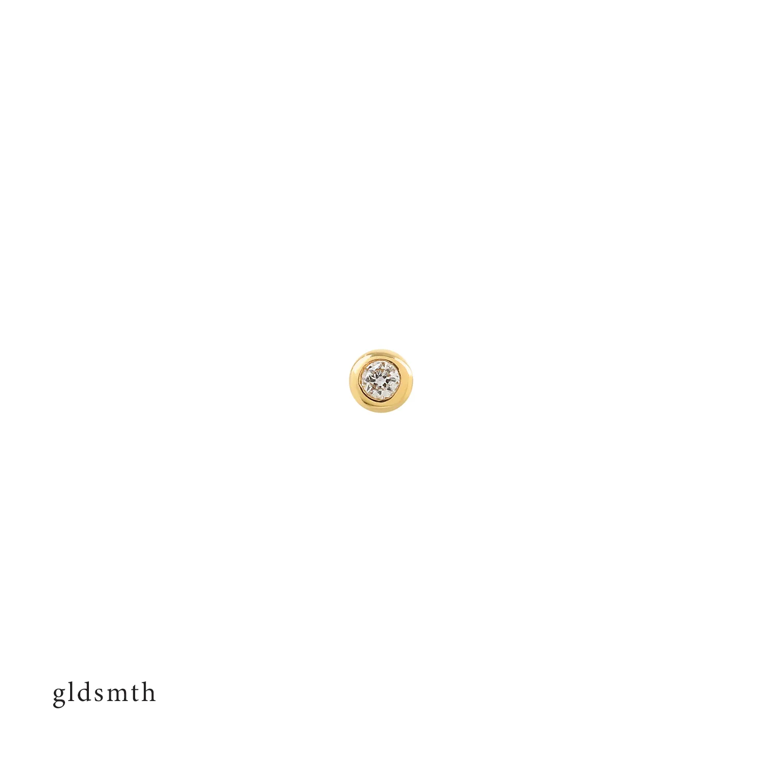 14k Gold Diamond Stud (Single)
