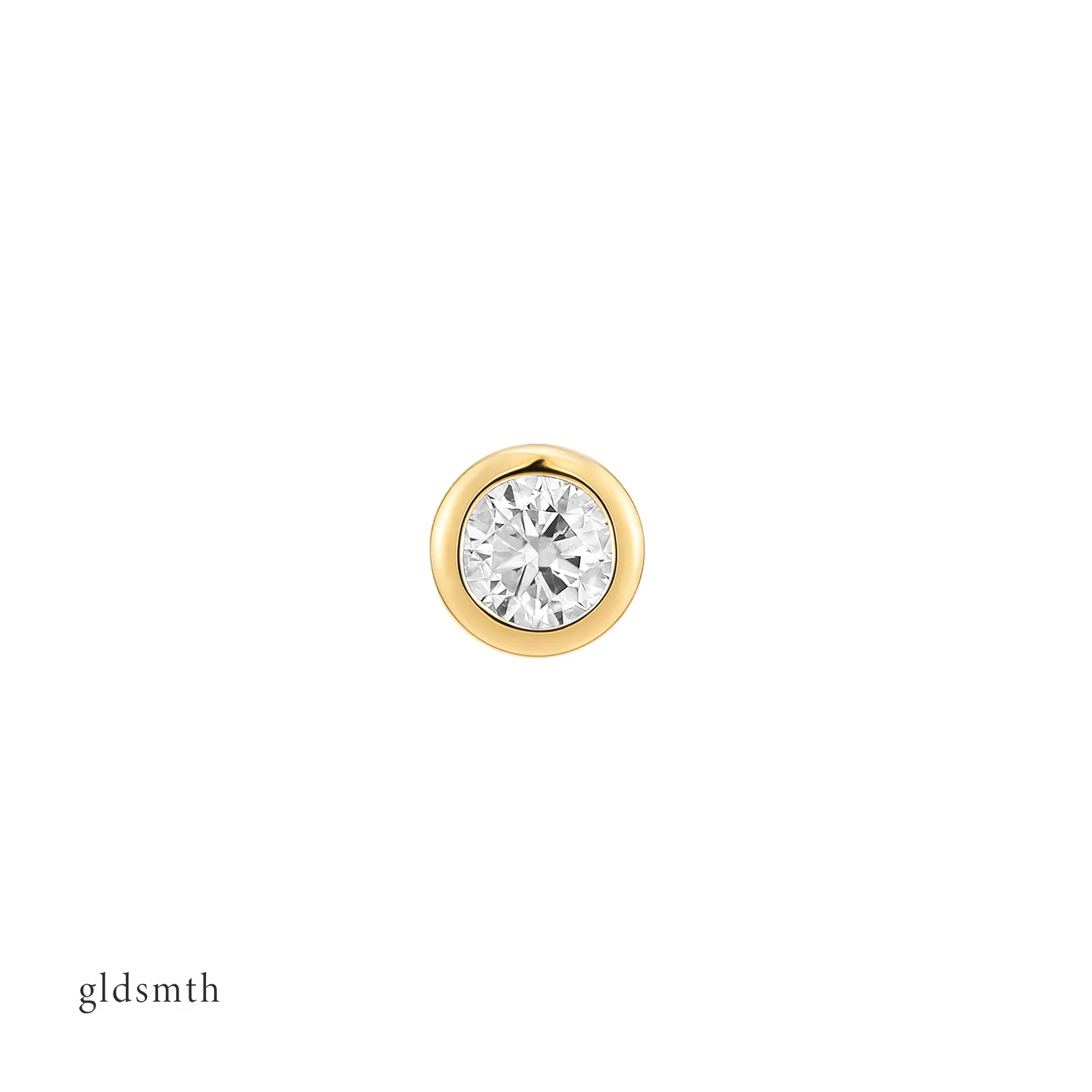 14k Gold Diamond Stud (Single)
