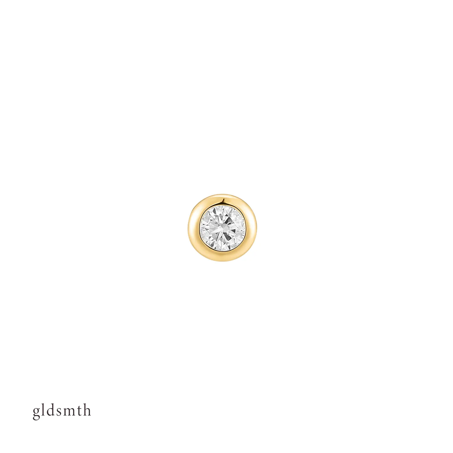 14k Gold Diamond Stud (Single)