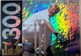 1998 SELECT RECORD BREAKERS SHANE WARNE PROMOTION CARD FOIL