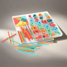 3 in 1 Computation Study Box with Numbers,Sticks, Puzzles(Box)