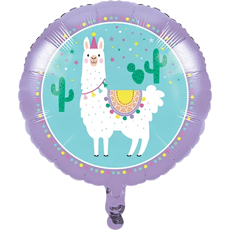 45cm Llama Party Foil Balloon