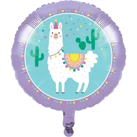 45cm Llama Party Foil Balloon