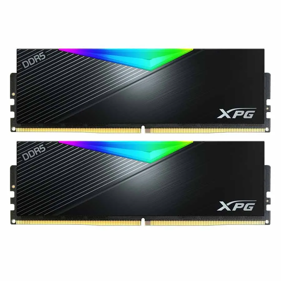 Adata XPG Lancer 64GB (2x32GB) RGB DDR5 6000MHz PC5-48000 CL30-40-40 1.35V Desktop Memory with Heatsink (Black) (AX5U6000C3032G-DCLARBK)