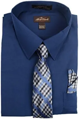 Alberto Danelli Mens Dress Shirt and Tie Set, Dress Shirts for Men, Long Sleeve Button Down, Big and Tall Sizes Up to 5XL