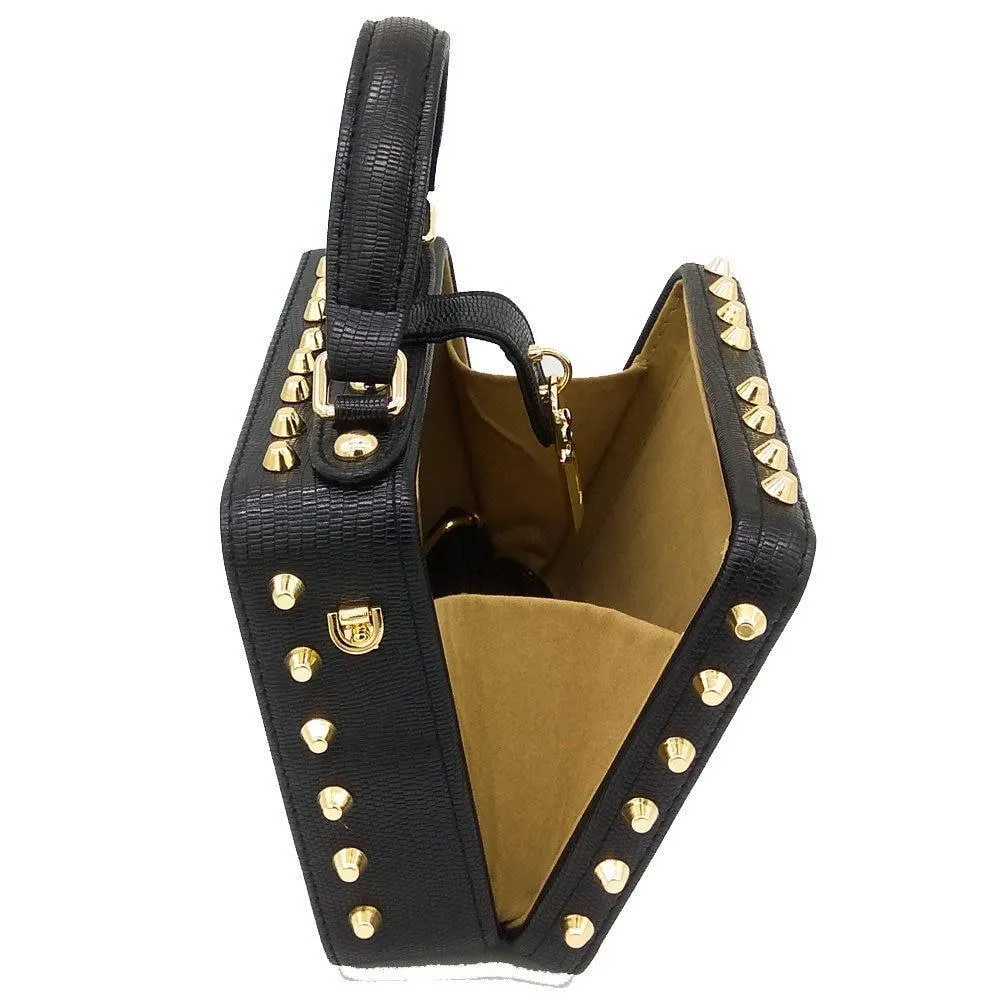 All I Need Is Love and Wi-Fi Faux Crocodile Skin Handbag Kawaii Harajuku Cute Pearl Studs Graffiti Queen Heart