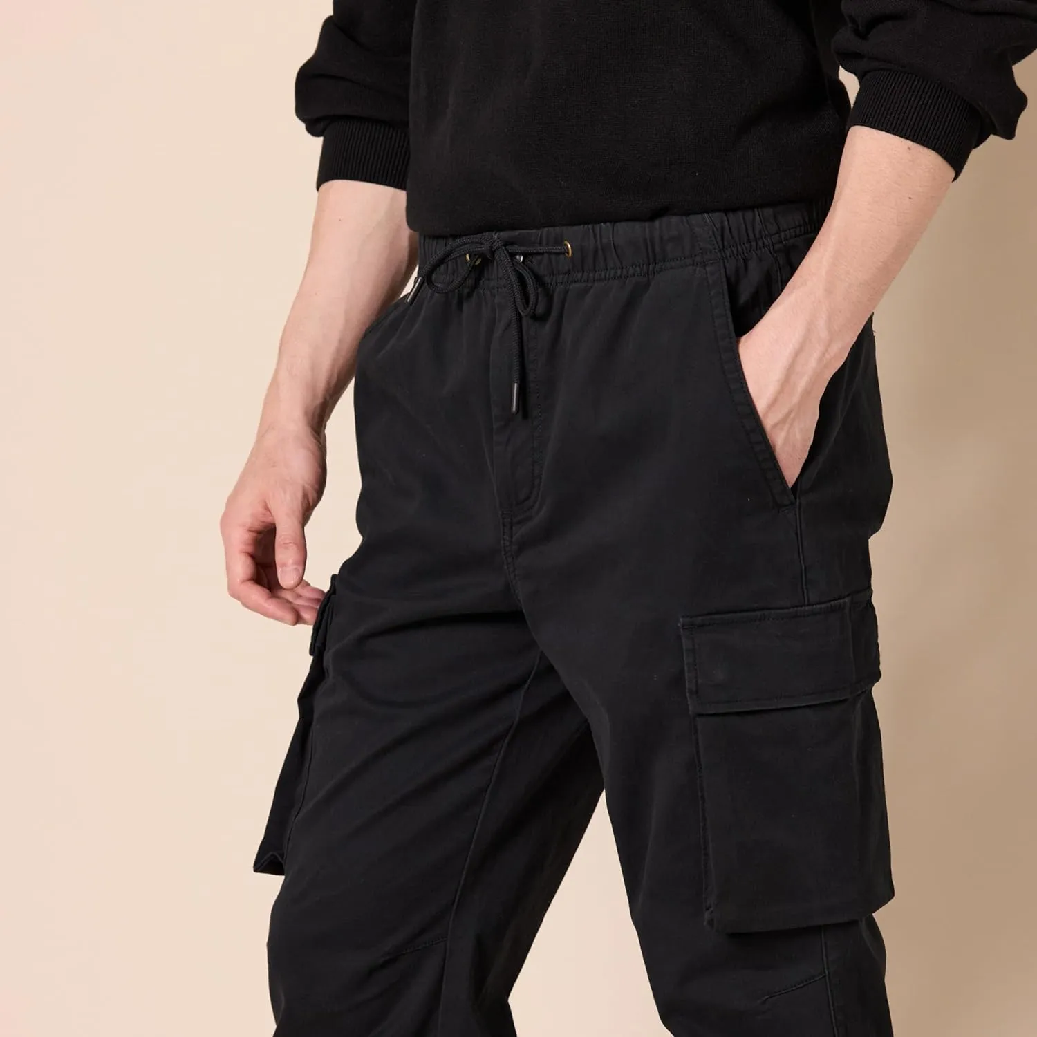 Amazon Essentials Men's Drawstring-Waist Regular-Fit Cargo Jogger
