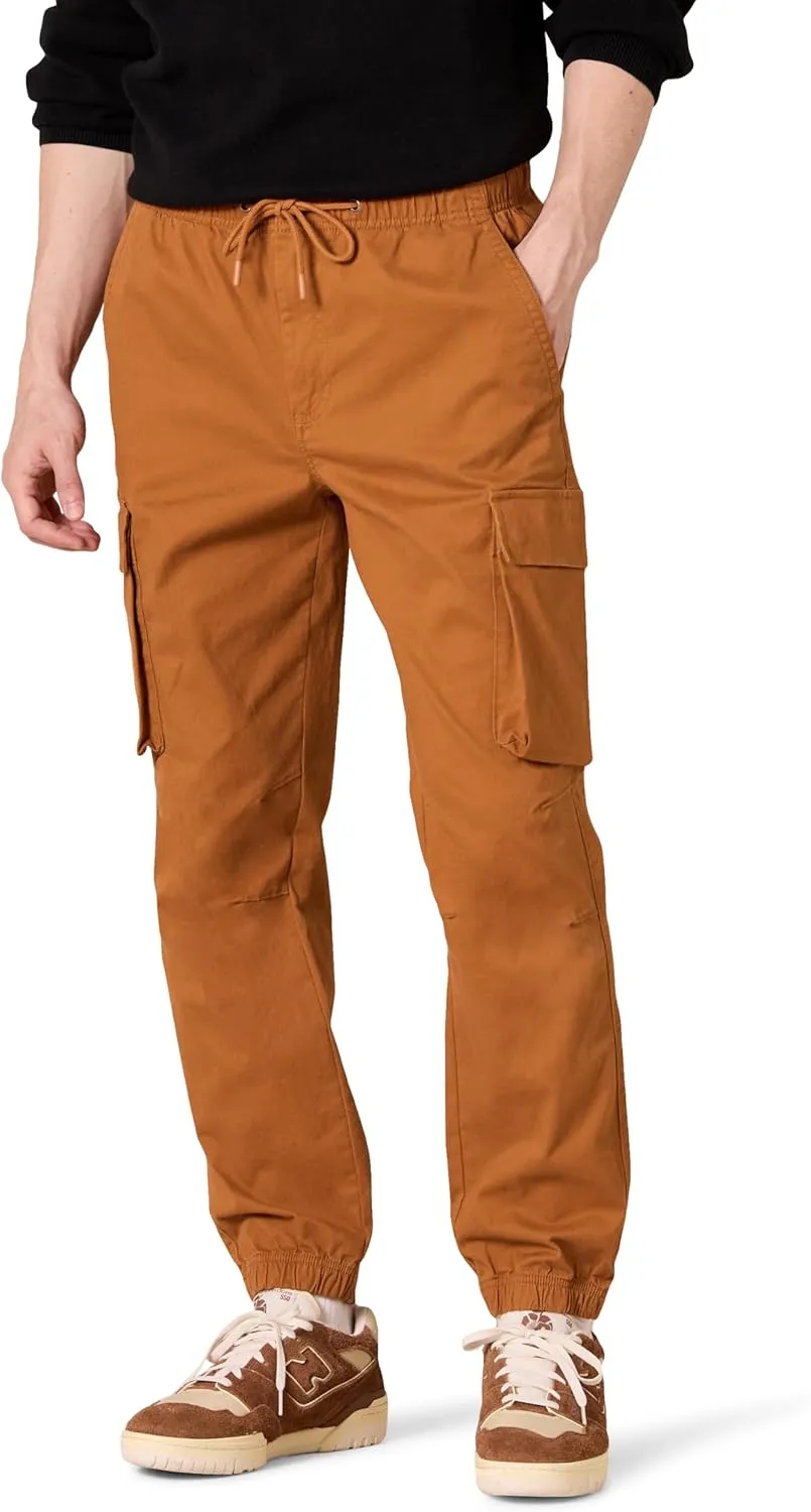 Amazon Essentials Men's Drawstring-Waist Regular-Fit Cargo Jogger