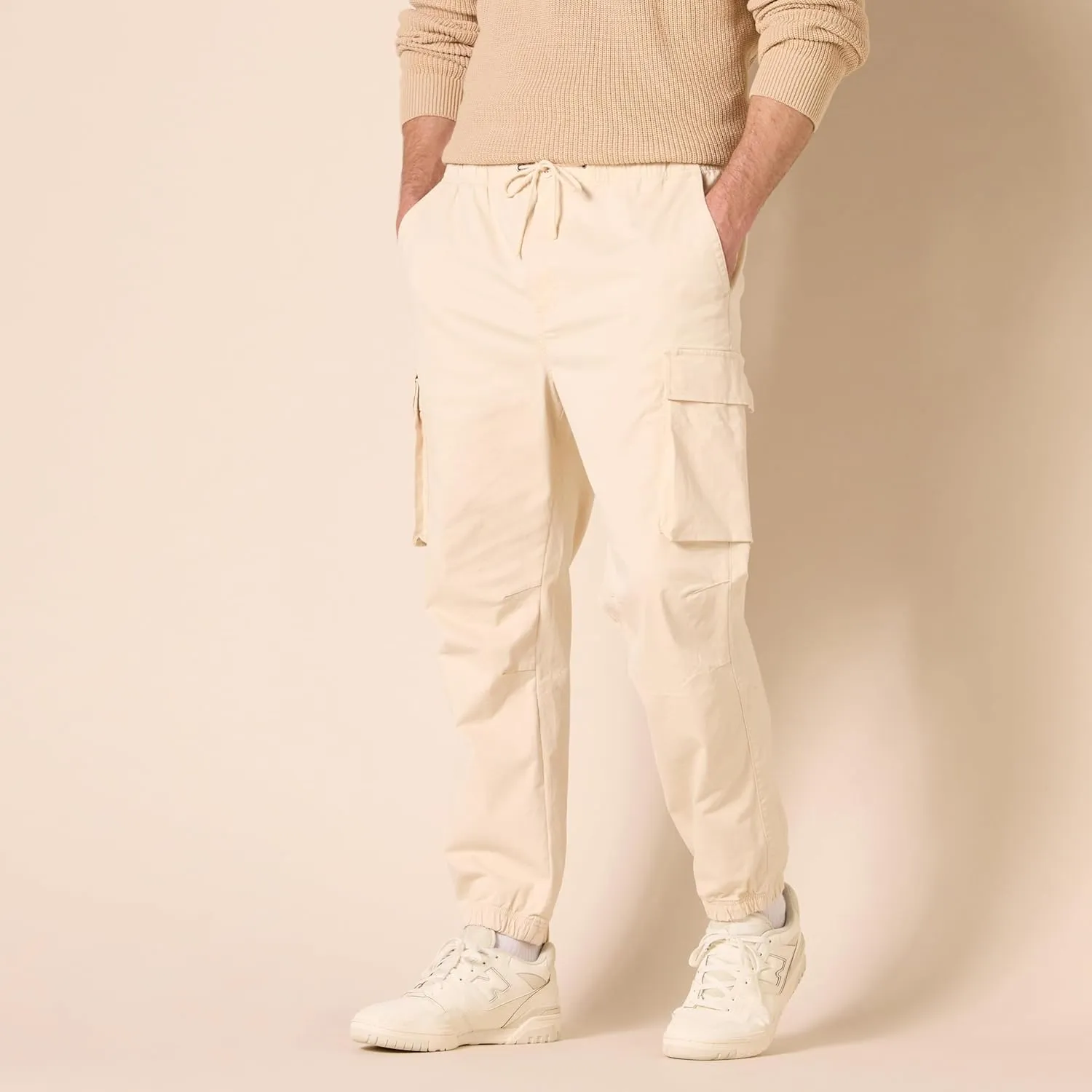 Amazon Essentials Men's Drawstring-Waist Regular-Fit Cargo Jogger