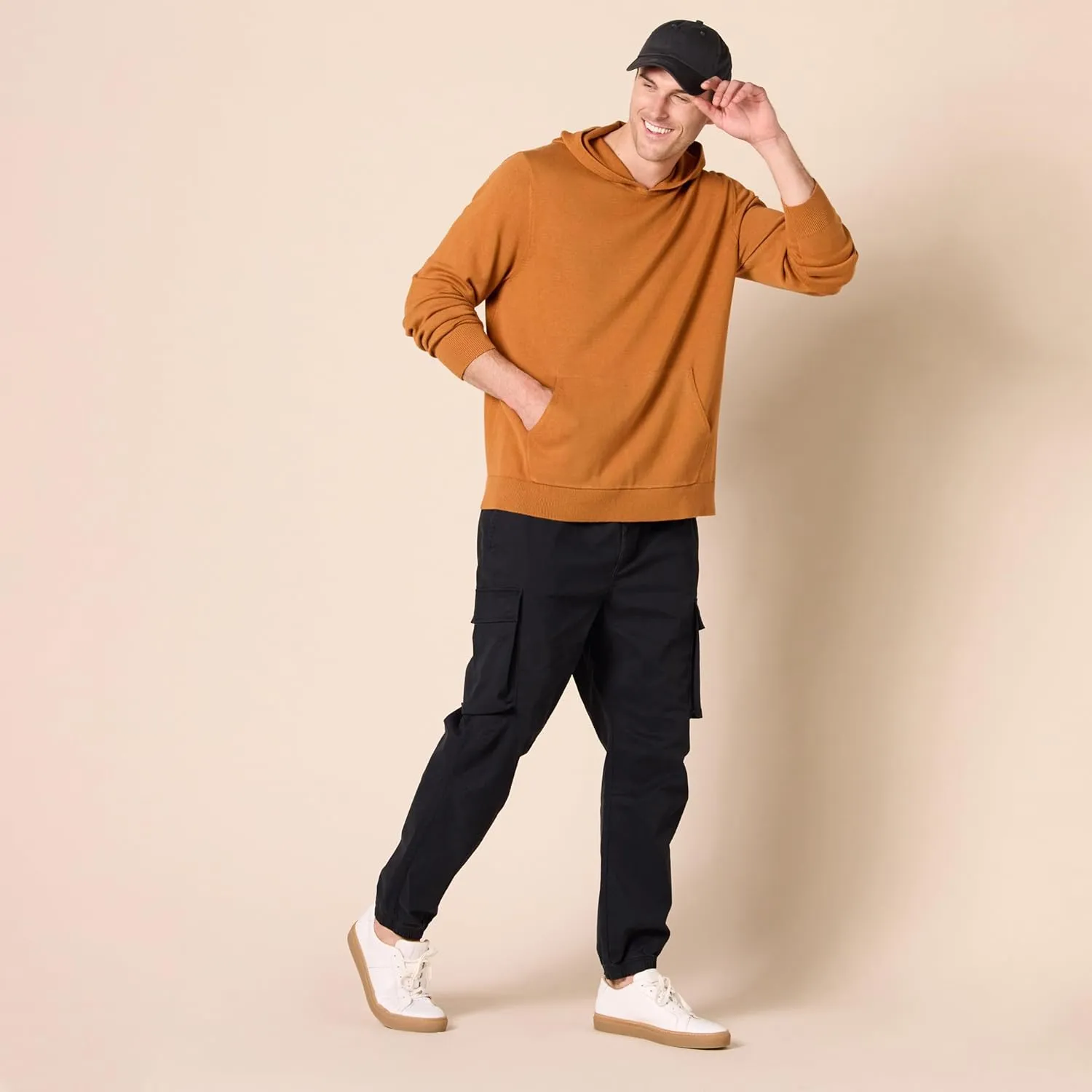 Amazon Essentials Men's Drawstring-Waist Regular-Fit Cargo Jogger