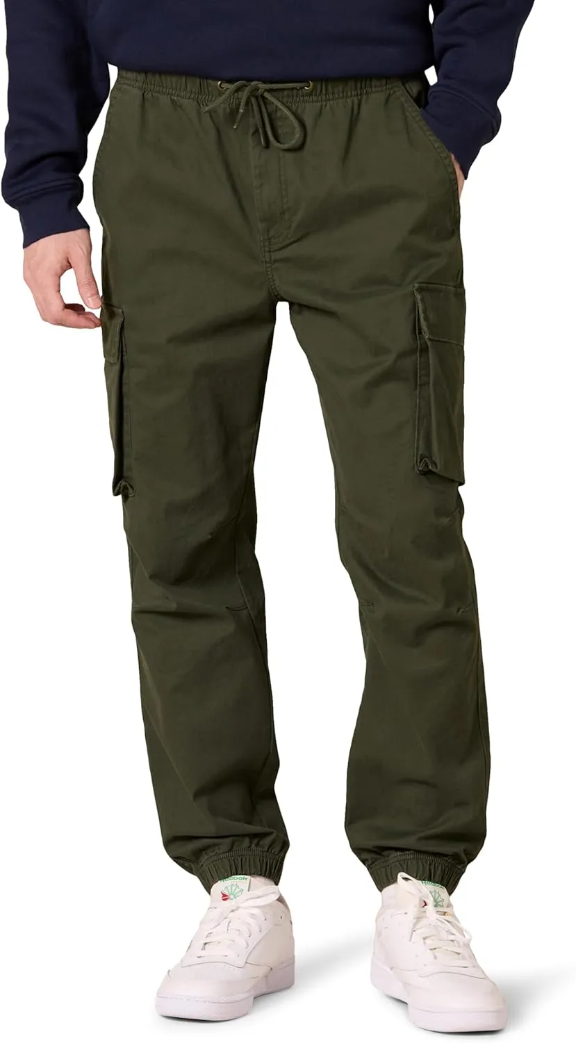 Amazon Essentials Men's Drawstring-Waist Regular-Fit Cargo Jogger