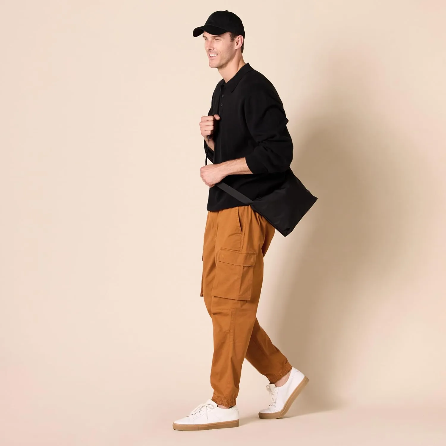 Amazon Essentials Men's Drawstring-Waist Regular-Fit Cargo Jogger
