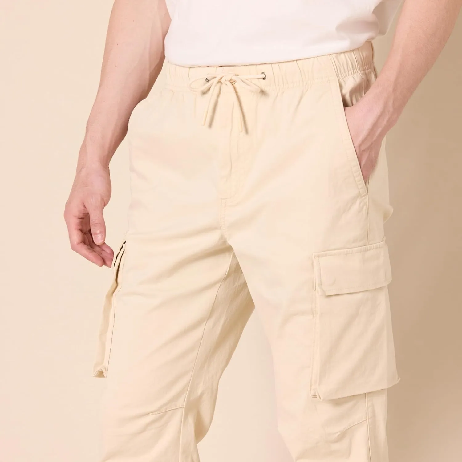 Amazon Essentials Men's Drawstring-Waist Regular-Fit Cargo Jogger