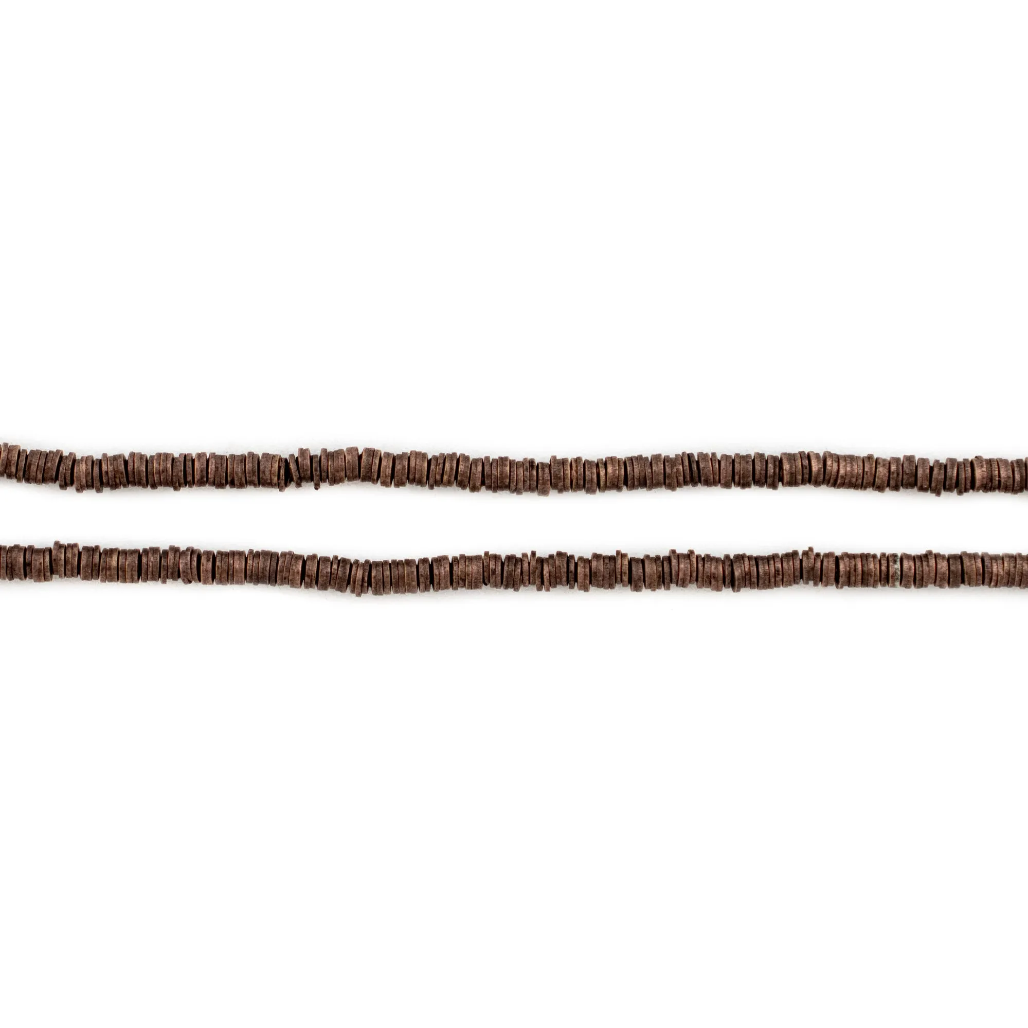 Antiqued Copper Flat Disk Heishi Beads (2mm)