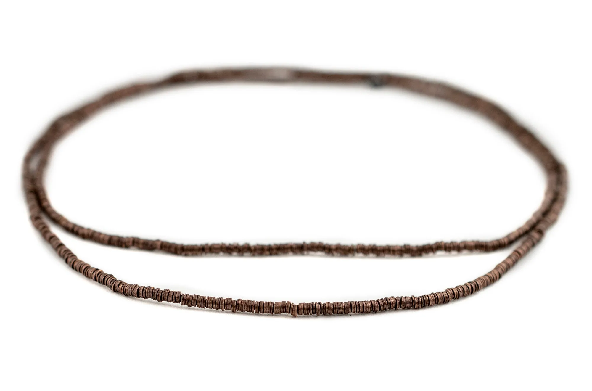 Antiqued Copper Flat Disk Heishi Beads (2mm)