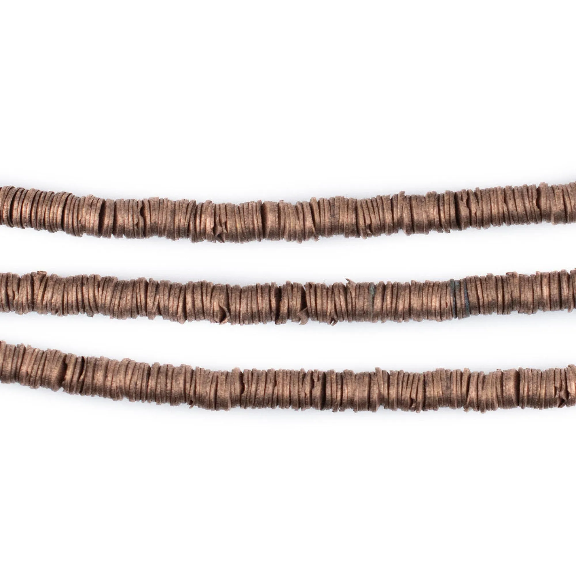 Antiqued Copper Interlocking Crisp Beads (4mm)