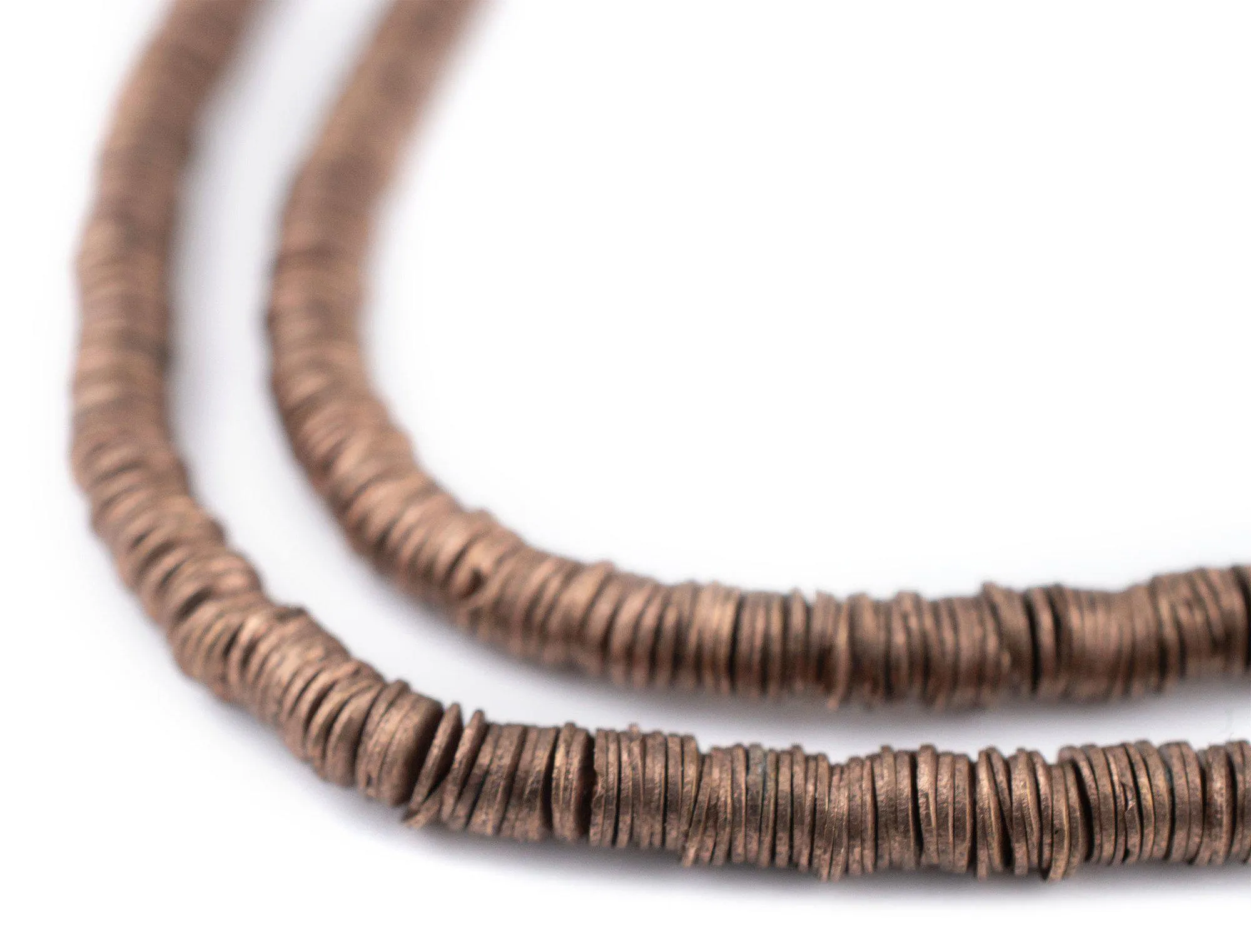 Antiqued Copper Interlocking Crisp Beads (4mm)