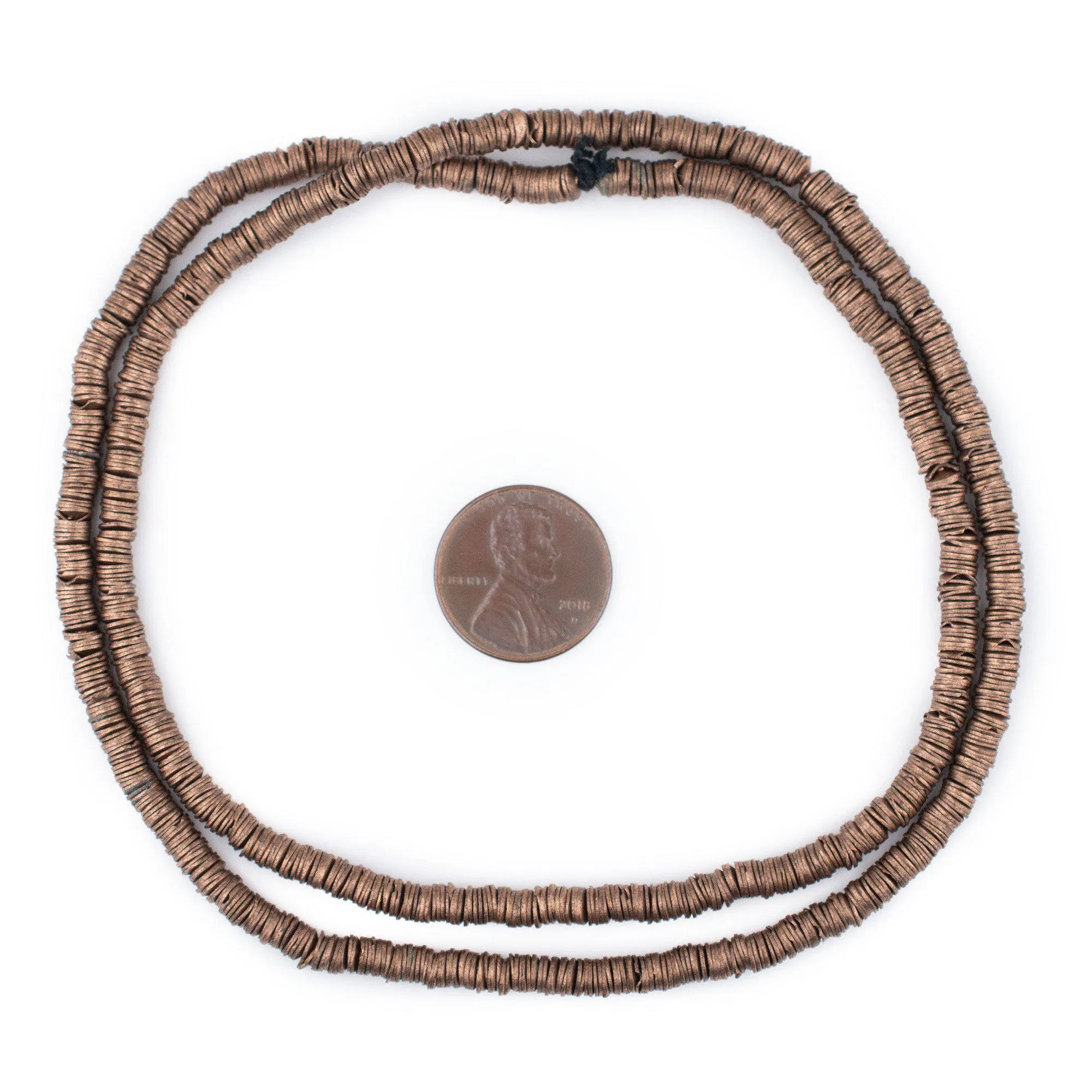 Antiqued Copper Interlocking Crisp Beads (4mm)
