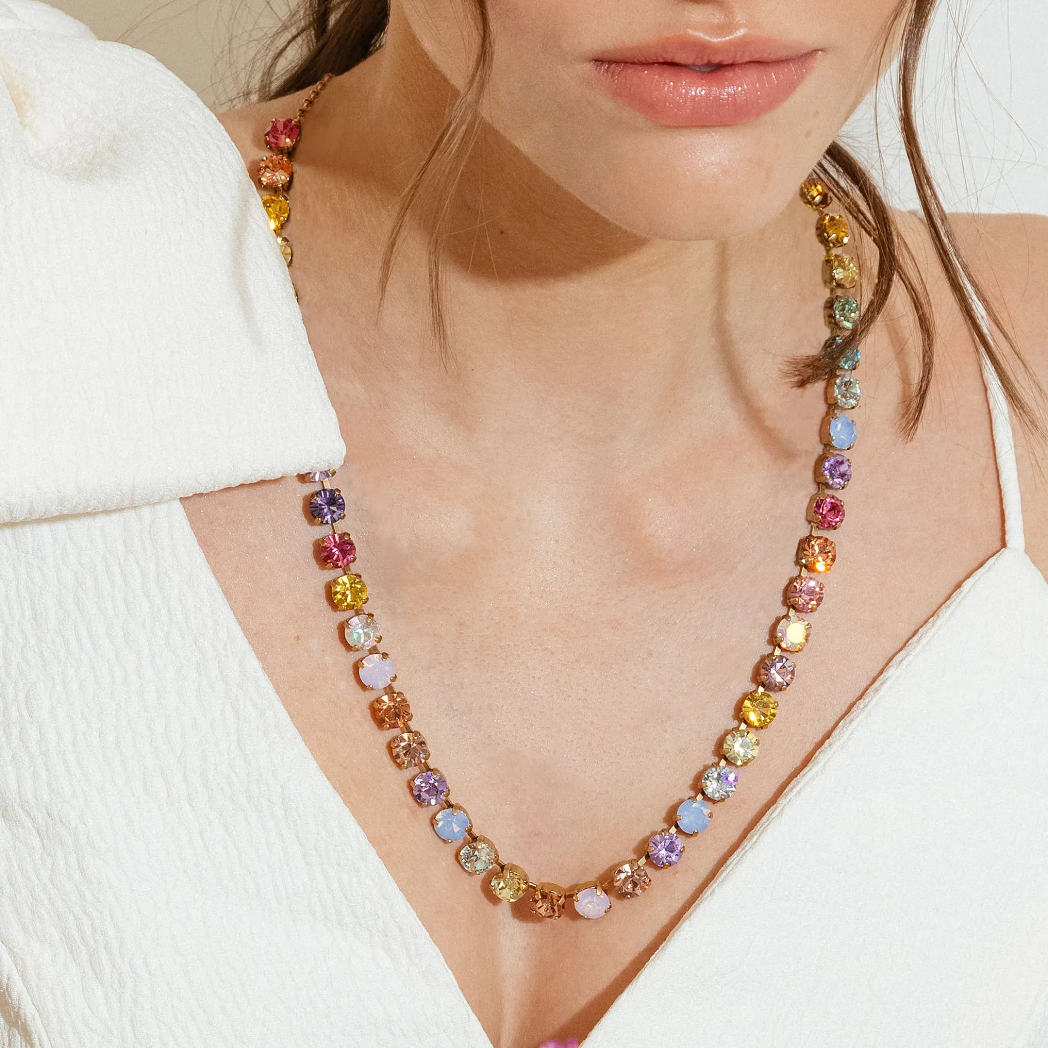 Arista Slider Necklace in Blossom Ombré