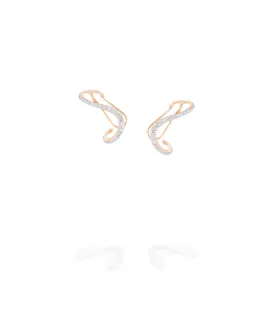 Aura 18K Rosegold Earring w. Diamonds