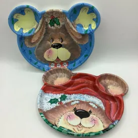 Bag of Assorted Holiday Bear Plates