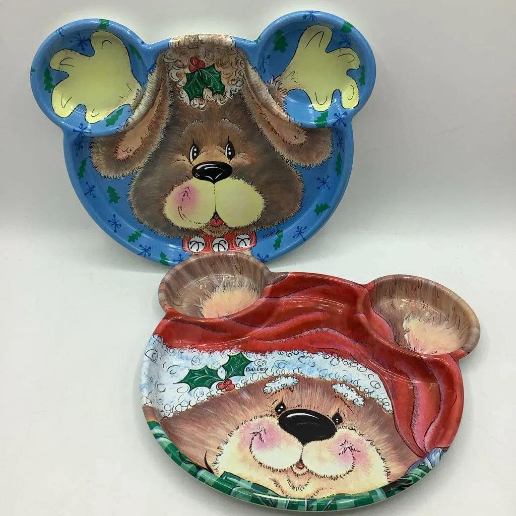 Bag of Assorted Holiday Bear Plates