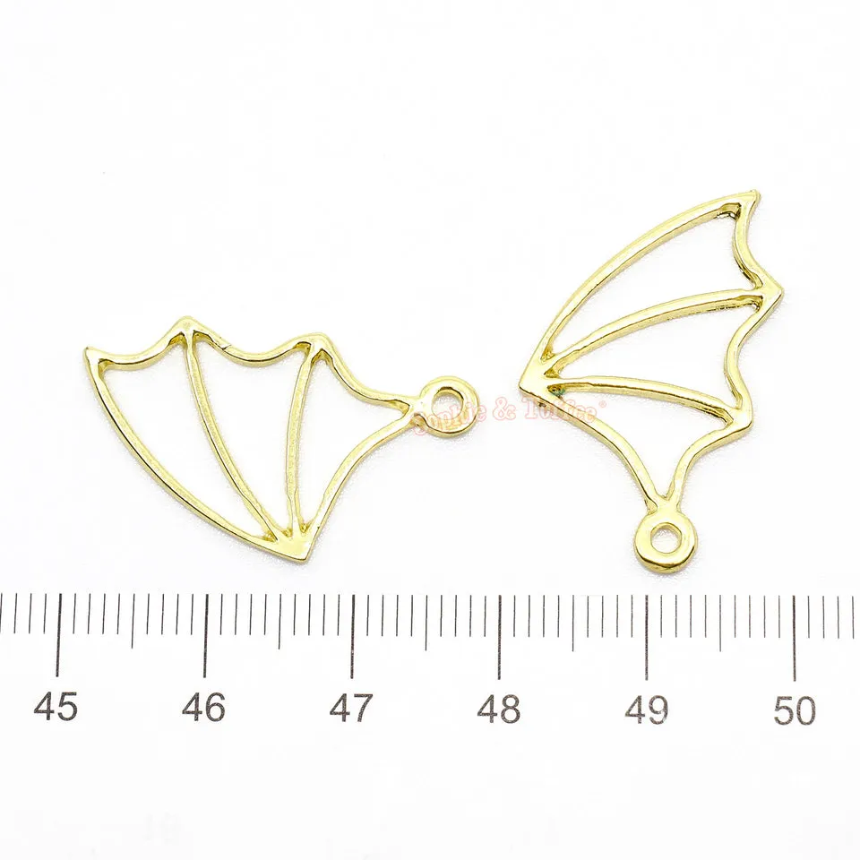 Bat Wings Open Bezel Charm (3 pieces)