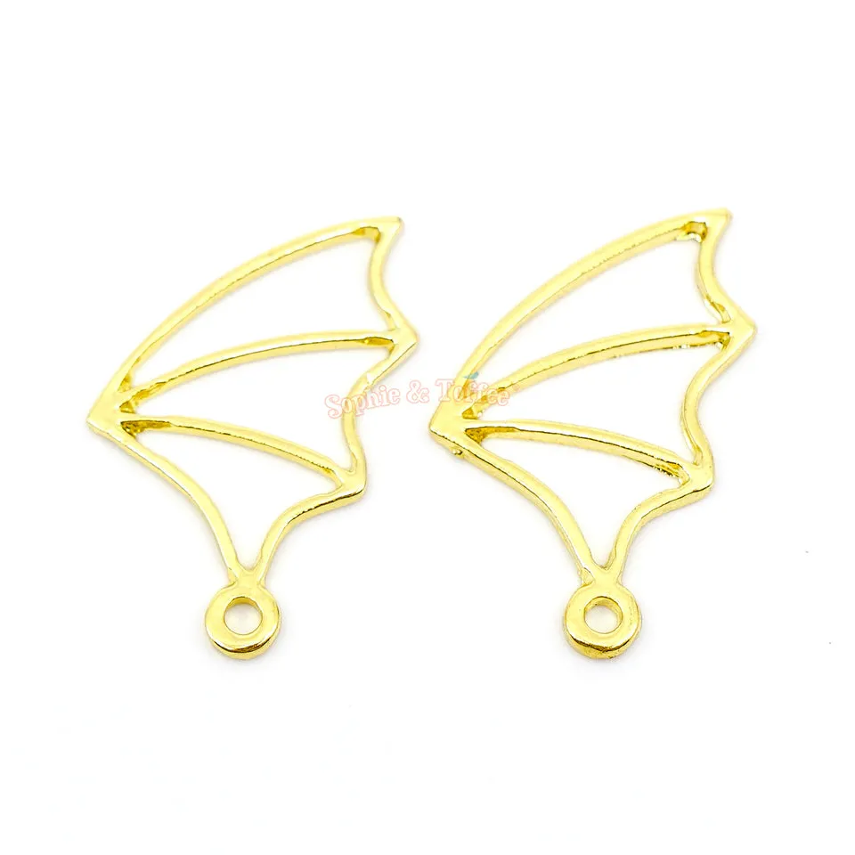 Bat Wings Open Bezel Charm (3 pieces)