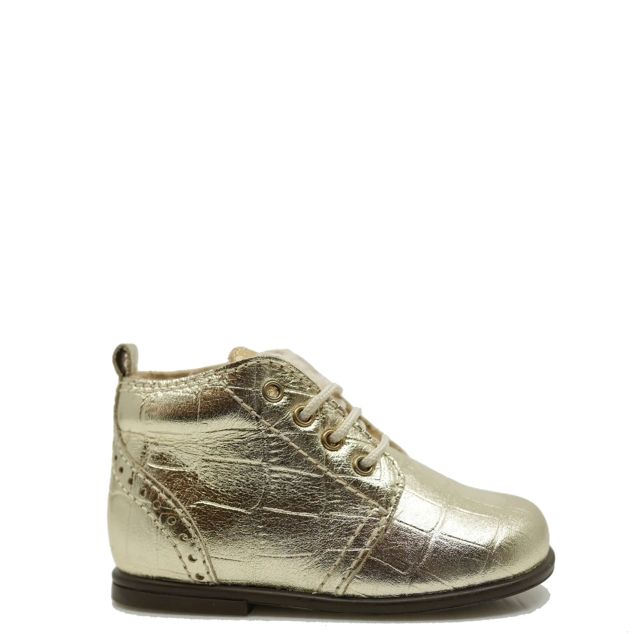 Beberlis Champagne Croc Baby Bootie