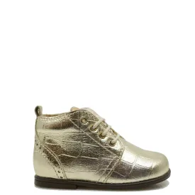 Beberlis Champagne Croc Baby Bootie