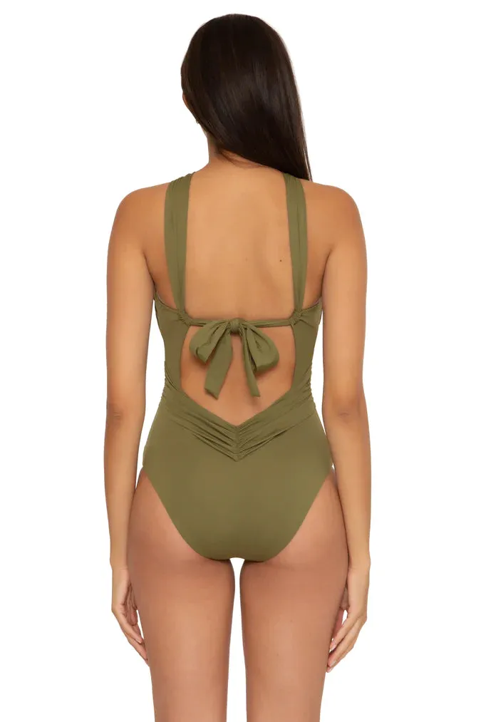 Becca By Rebecca Virtue Seaweed Color Code One Piece Twist