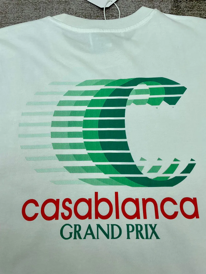 CASABLANCA Grand Prix Logo Double Sided Tee White