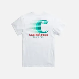CASABLANCA Grand Prix Logo Double Sided Tee White