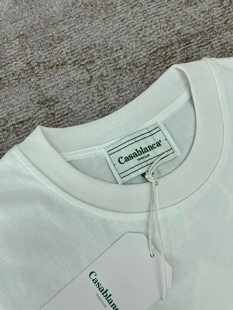 CASABLANCA Grand Prix Logo Double Sided Tee White