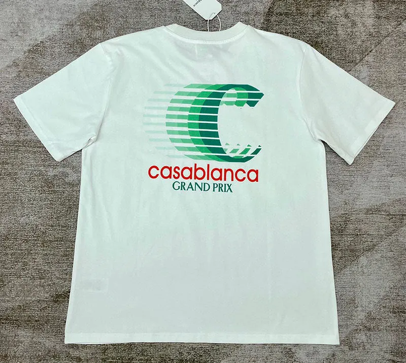 CASABLANCA Grand Prix Logo Double Sided Tee White