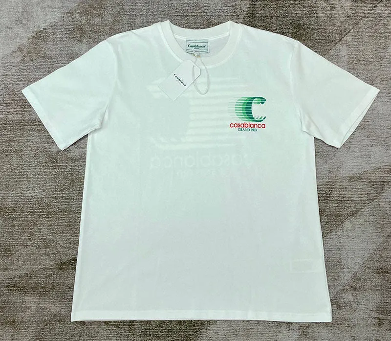 CASABLANCA Grand Prix Logo Double Sided Tee White