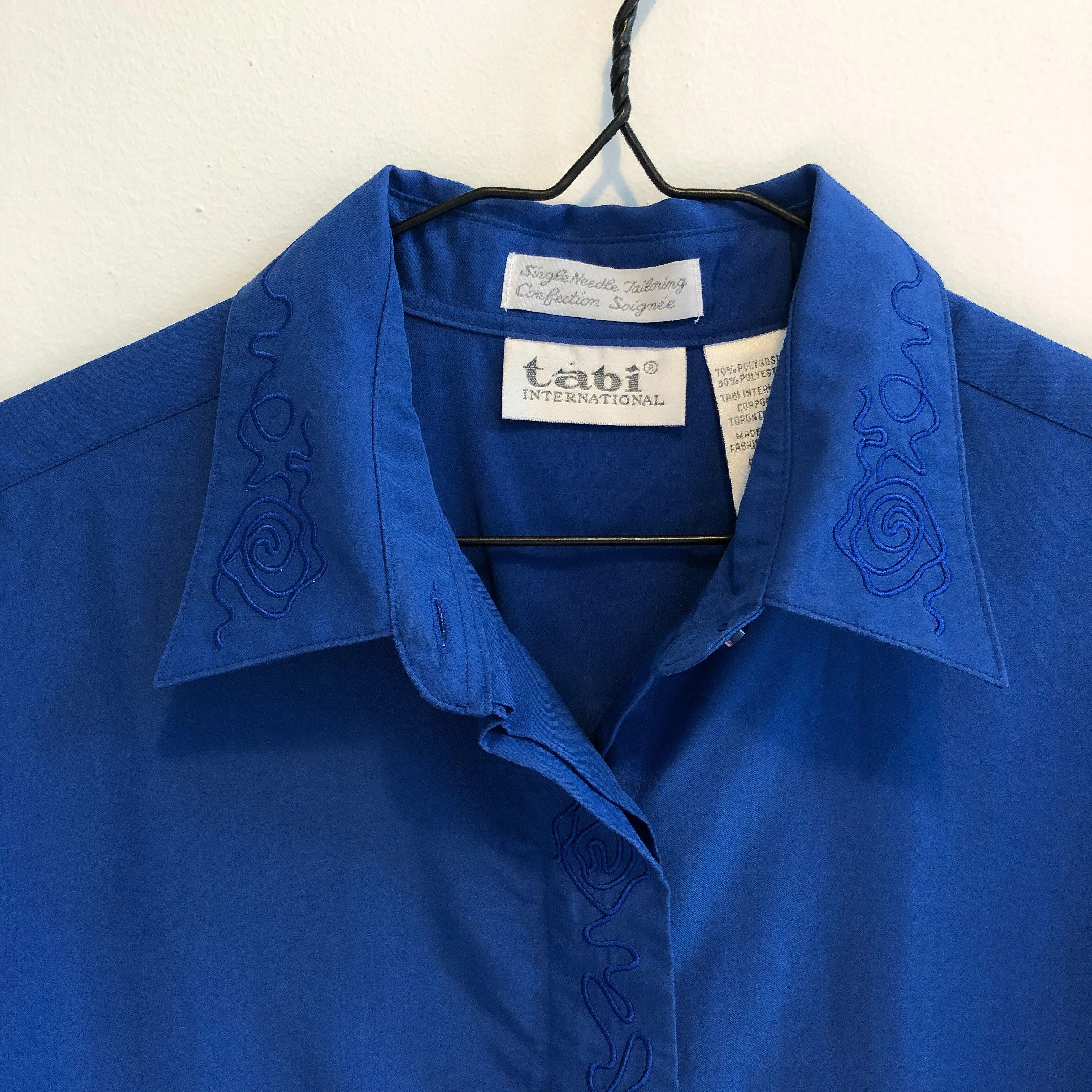 Cobalt Blue Line Art Blouse