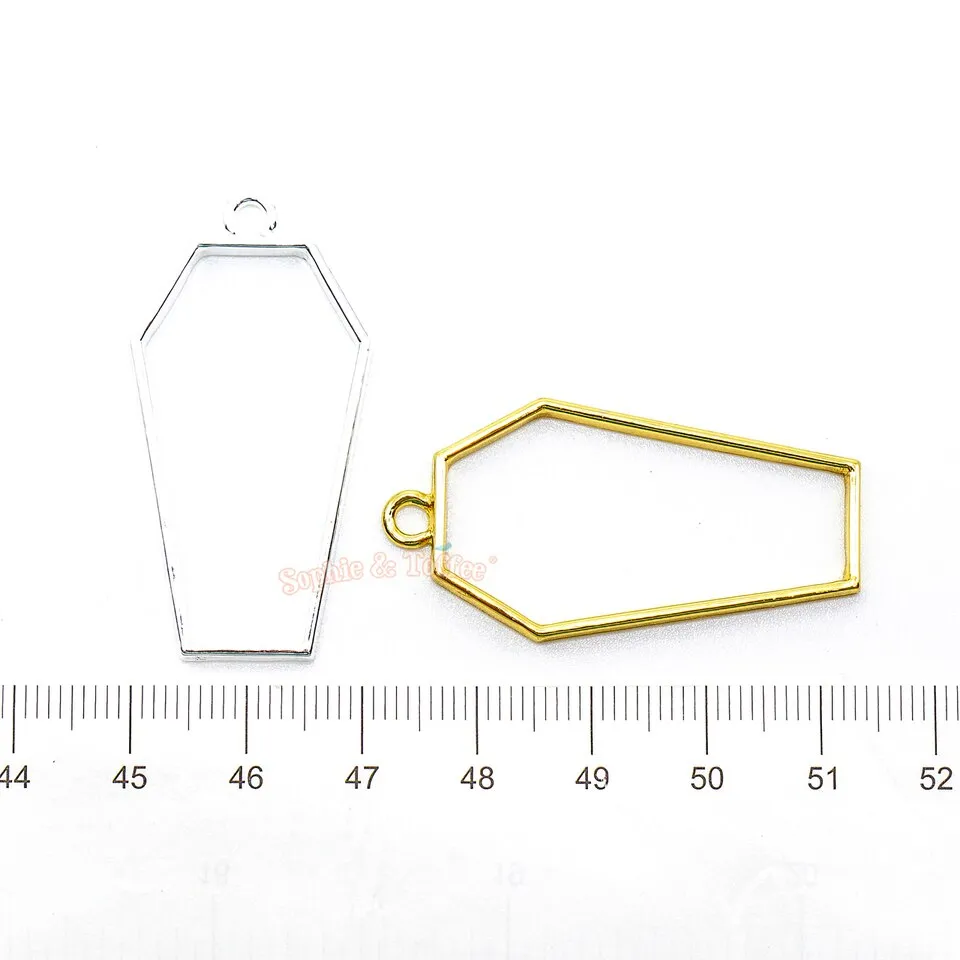 Coffin Open Bezel Charm (4 pieces)