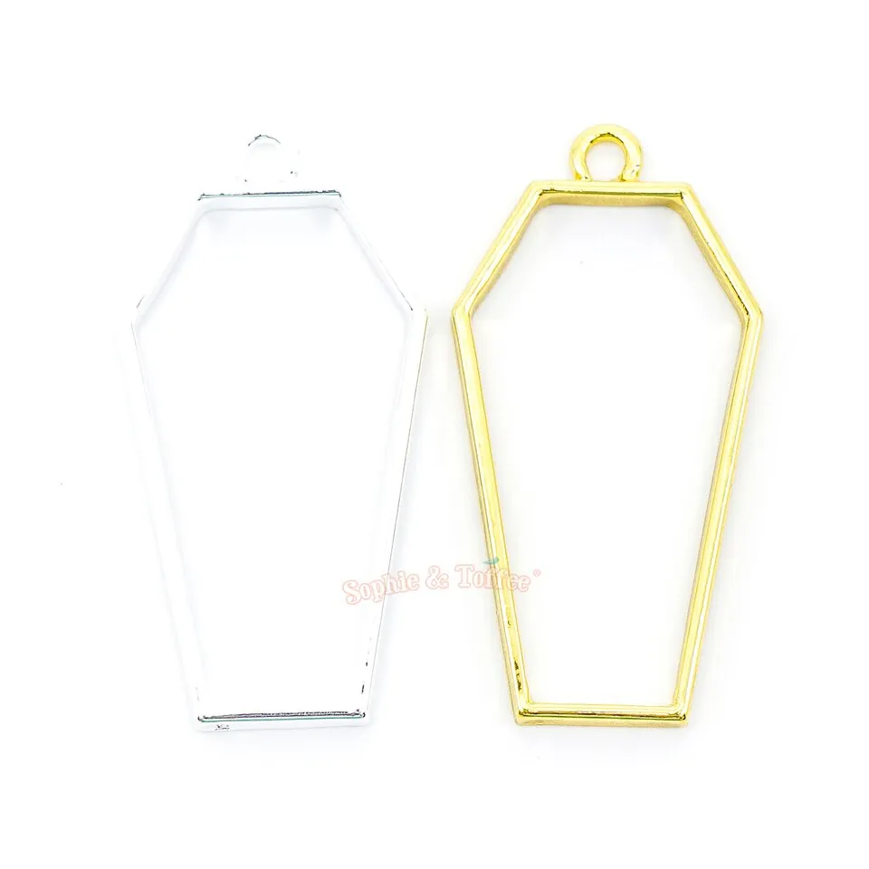 Coffin Open Bezel Charm (4 pieces)
