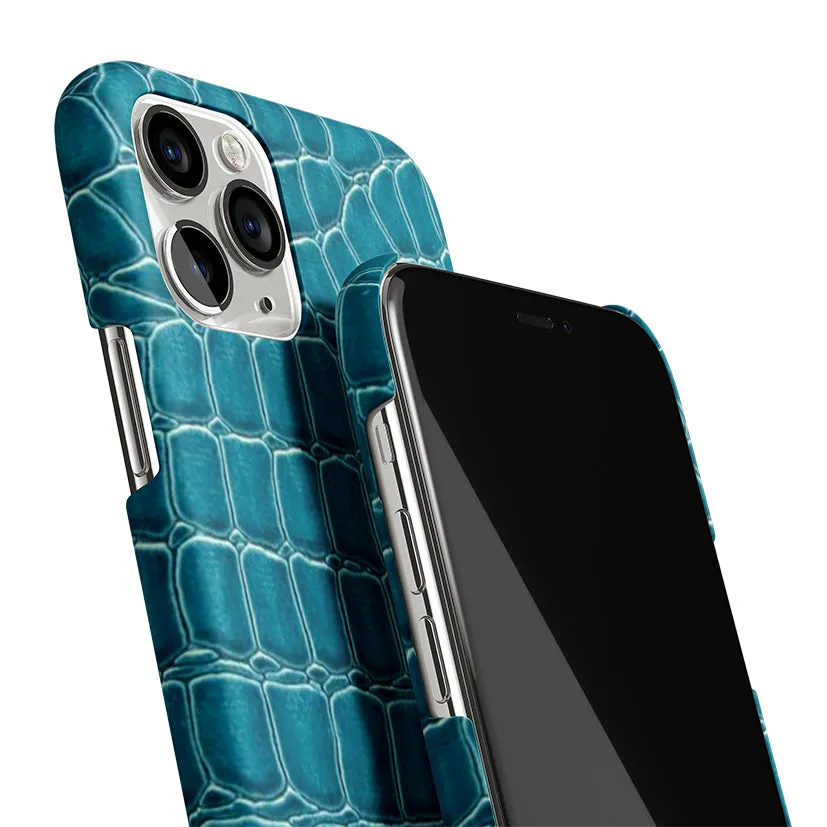 Croco Blue Phone Cover | Matte Case
