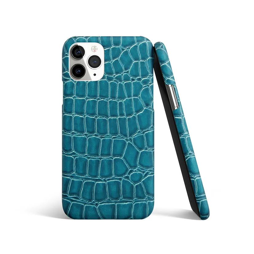 Croco Blue Phone Cover | Matte Case