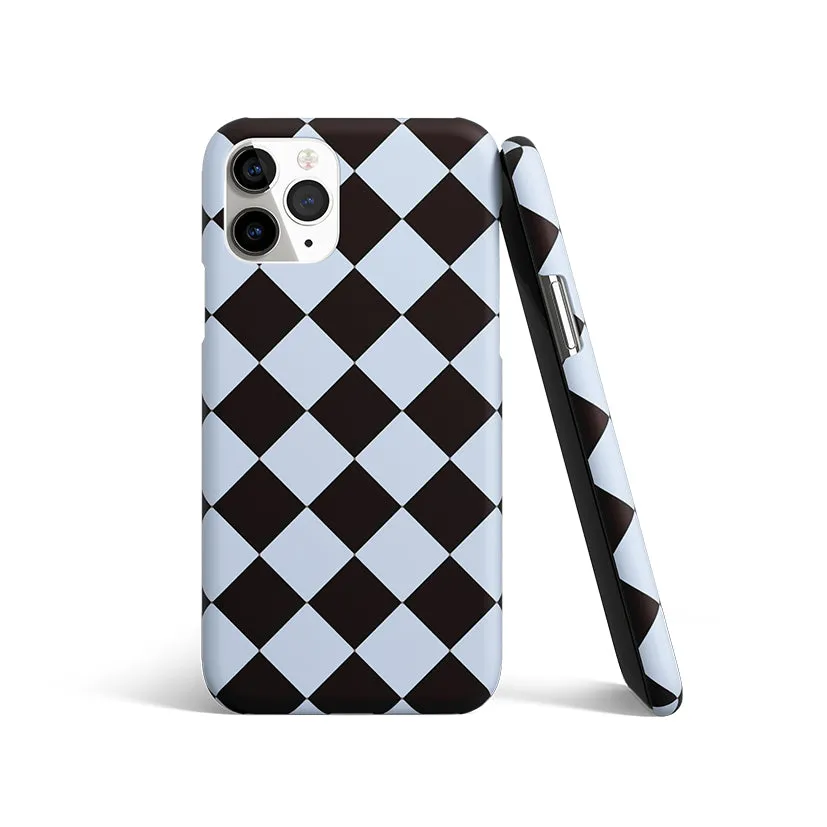 Diamond Check Blue Phone Cover | Matte Case