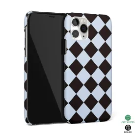 Diamond Check Blue Phone Cover | Matte Case