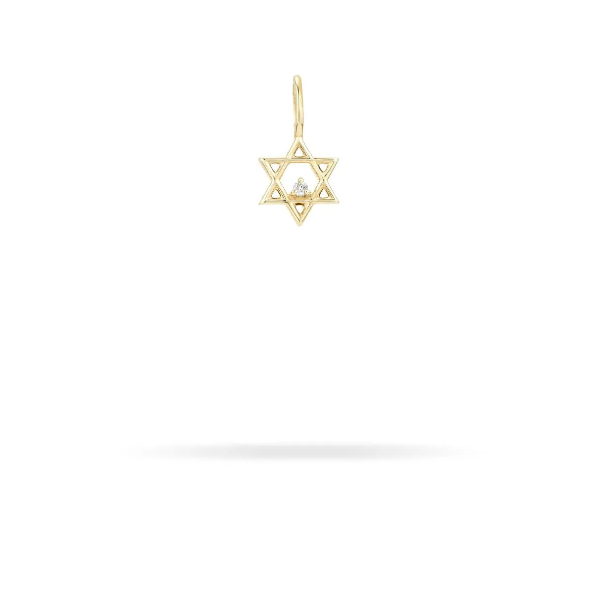 Diamond Star of David Mini Bead Charm  - 1