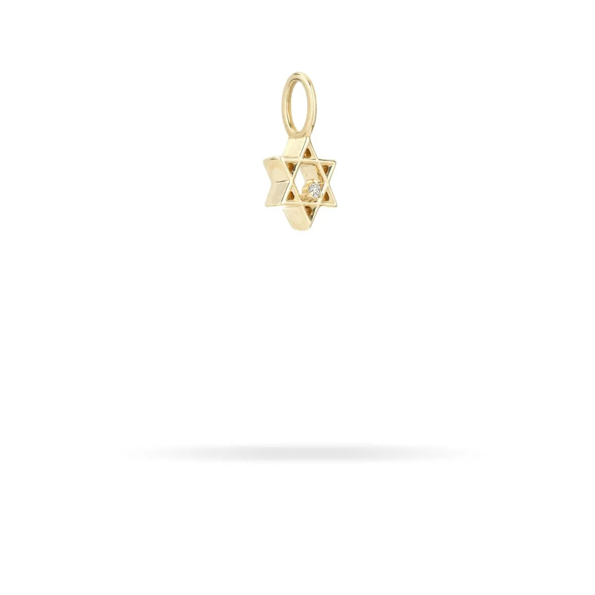 Diamond Star of David Mini Bead Charm  - 1