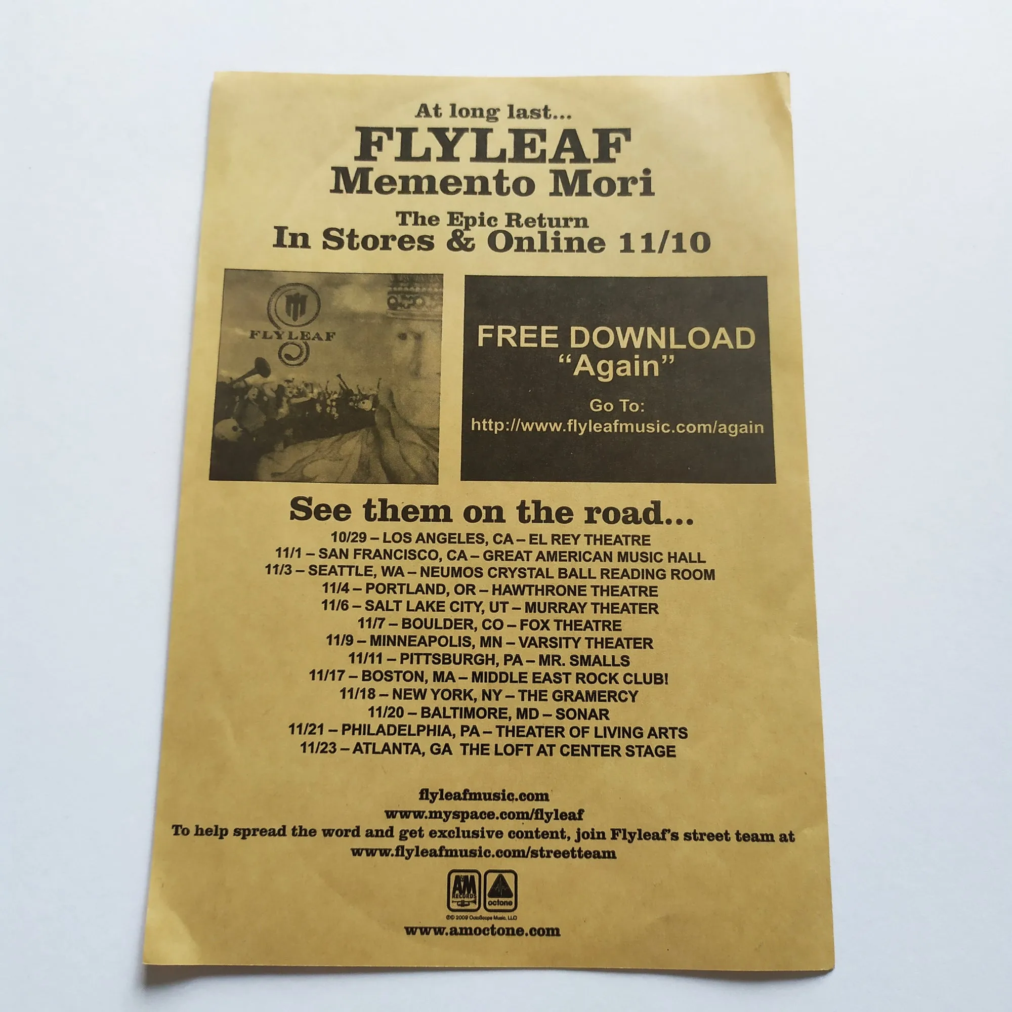 Flyleaf - Memento Mori Music Sticker