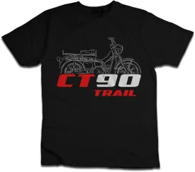 for CT90 Trail 19661979 Fans, Stylish Biker T-Shirts with Motorcycle-Inspired Design