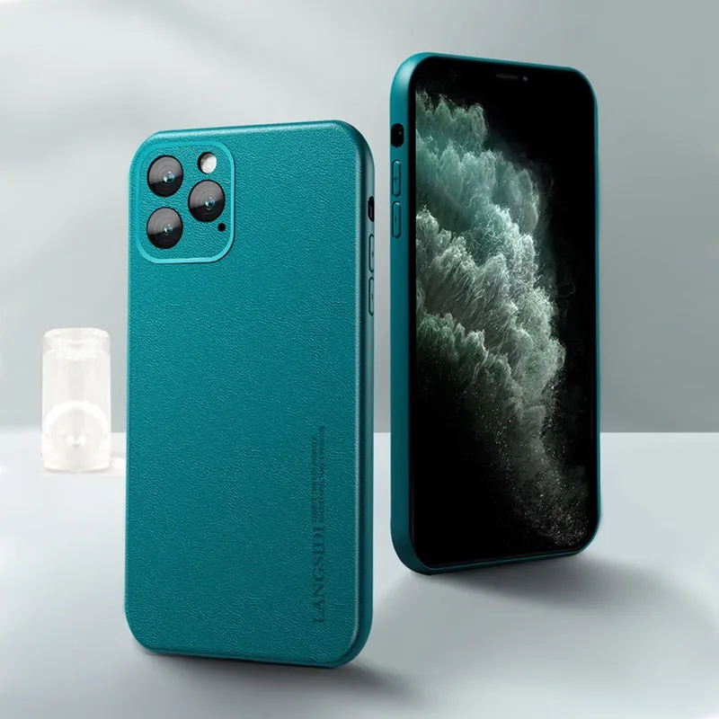Genuine Leather Mobile Phone Case for Apple iphone