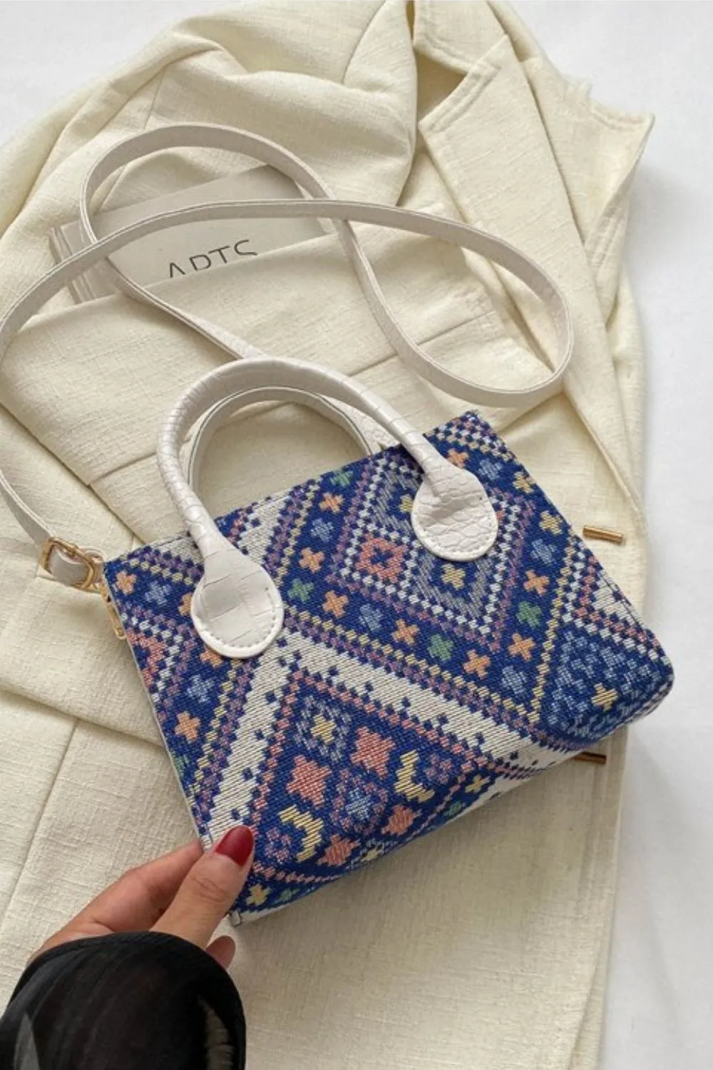Geometric PU Leather Strap Handbag | Handbags | Fall Fashion | Purse