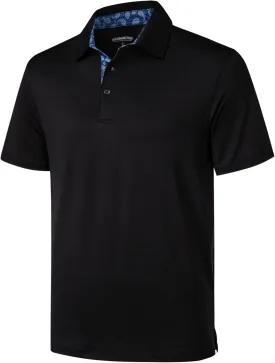 Golf Polo Shirts for Men Short Sleeve Moisture Wicking Dry Fit Performance Designed Collared Solid Casual Polo Shirt